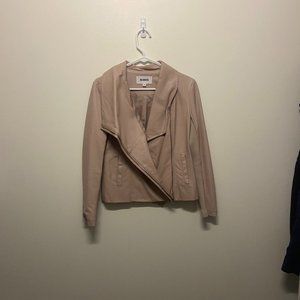 BB Dakota Up to Speed Faux Leather Moto Jacket Size Small Color: Parchment